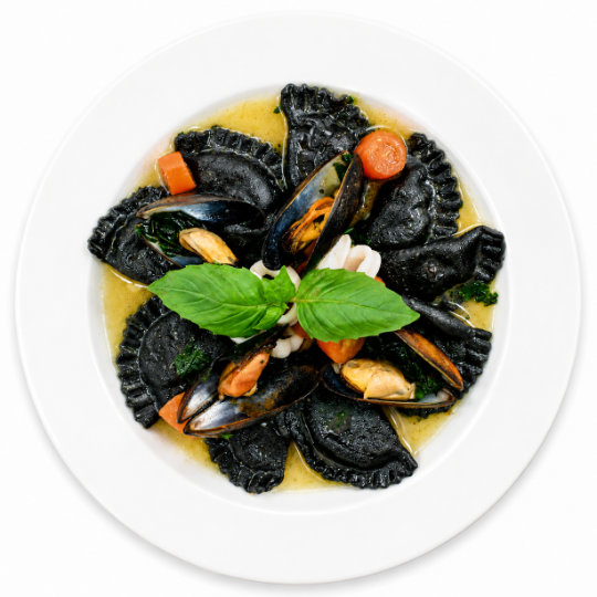 Ravioli Neri alla Mediterranea